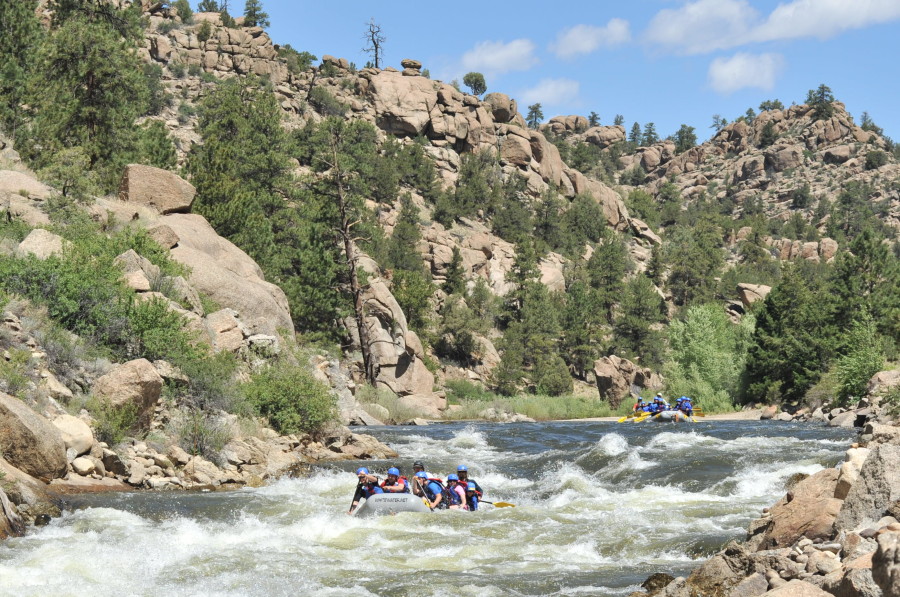 Rafting Browns Canyon National Monument.