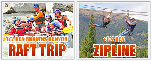 Browns Canyon Rafting & Zipline Packages