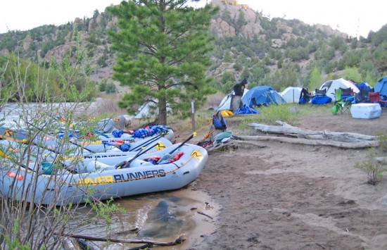 Camp in Browns Canyon National Monument.