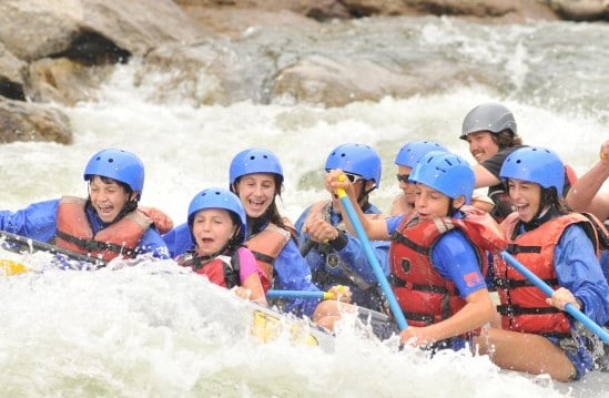 Colorado whitewater rafting at high water. 