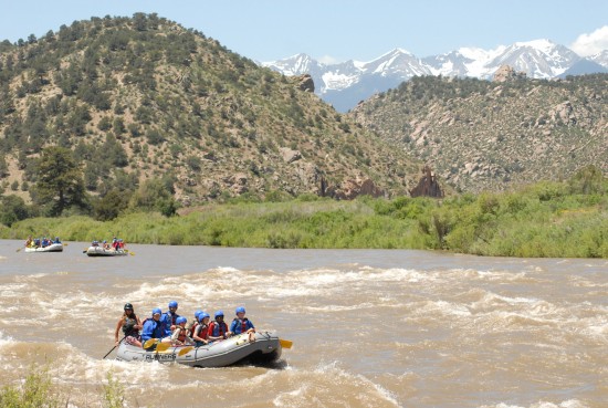 Raft the Arkansas River with kids. 