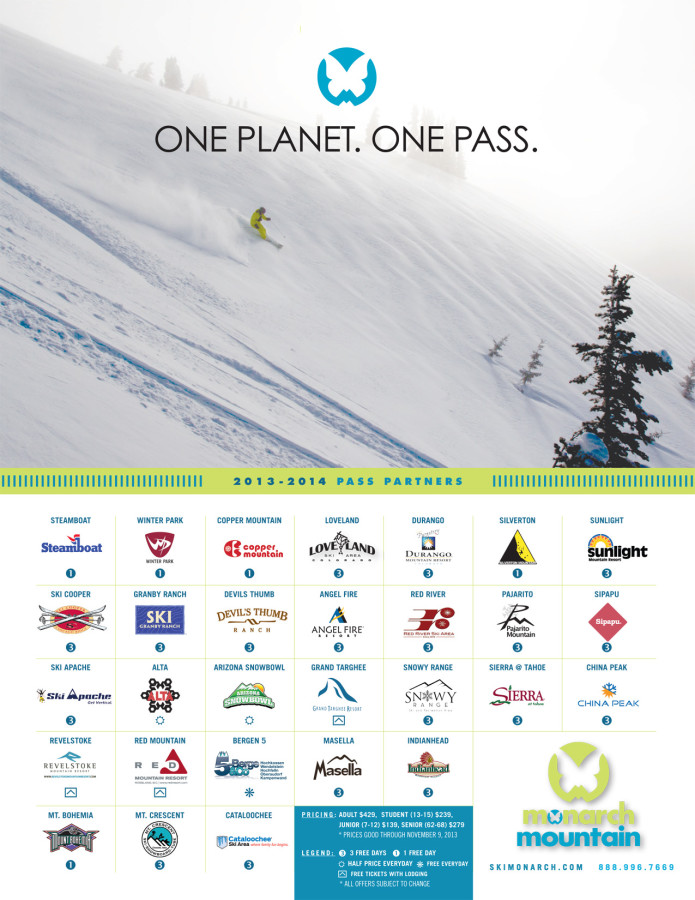 Monarch Mountain Season Pass Benefits