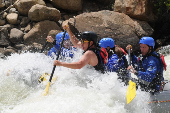 Salida, Colorado is known for whitewater rafting on the Arkansas River. 
