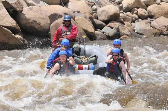 Get your paddles in the water! Me rafting the Numbers.