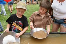 Children Panning for Gold at Buena Vista Gold Rush Days.