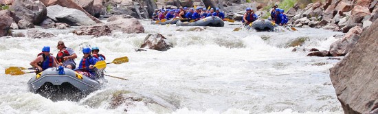 Royal Gorge Rafting with Boy Scouts.