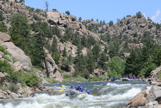 Browns Canyon rafting trips near Buena Vista, Colorado.