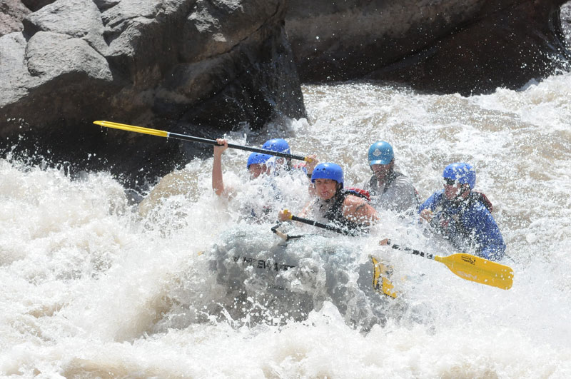 White water rafting in the Royal Gorge. 