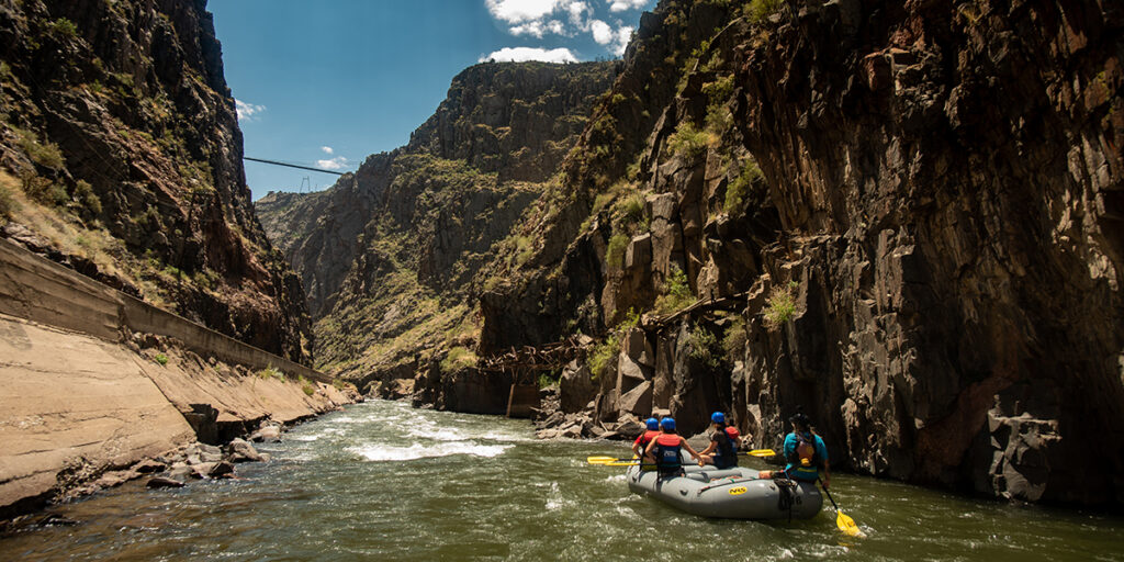 Raft and Stay near the Royal Gorge. 