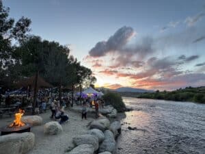 Sunset on the Arkansas River.