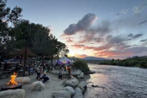 Sunset on the Arkansas River.